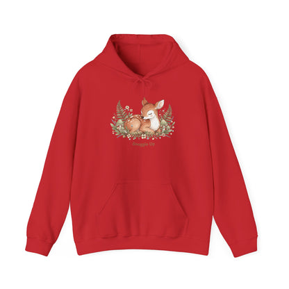 Cozy Fox Illustration Hoodie | cute animal illustration, winter forest art