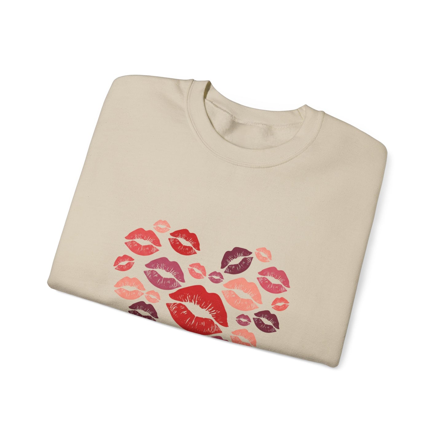 Kisses Crewneck Sweatshirt — Cozy Valentine's Day Pullover