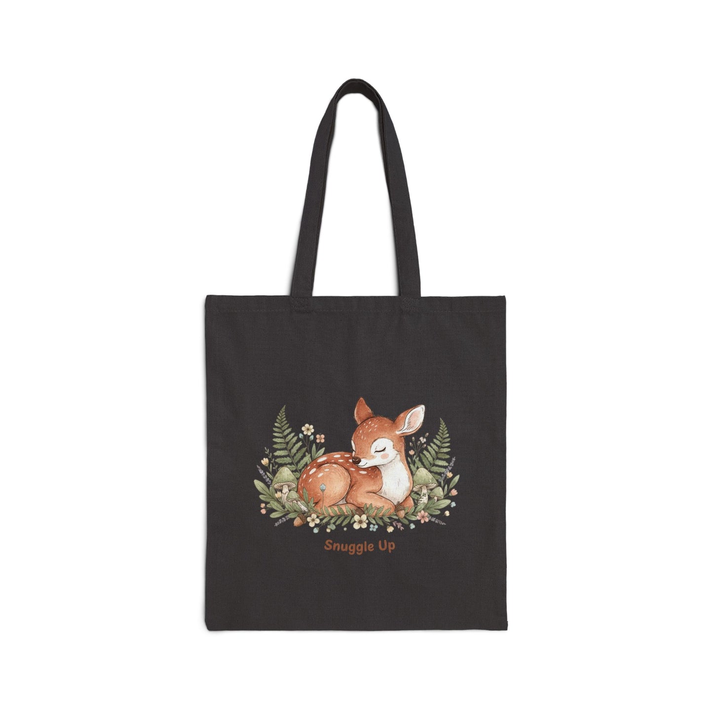 Sleeping Fox Illustration Tote, cute animal illustration | winter forest art