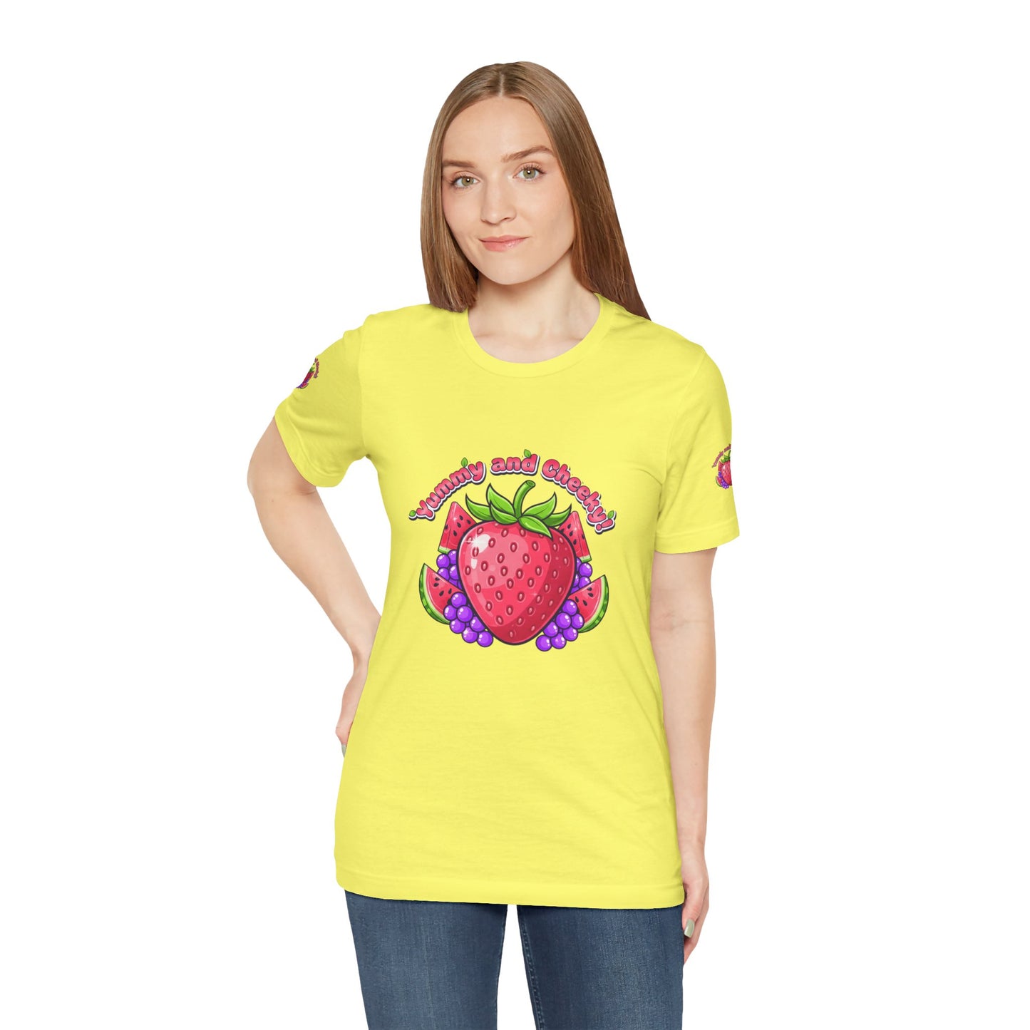 Fruit Lover T‑Shirt — "Strawberry and Grape" Cute Fruit Graphic Tee