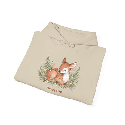 Cozy Fox Illustration Hoodie | cute animal illustration, winter forest art