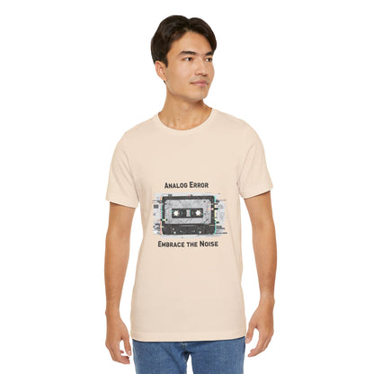 Analog Error Cassette Glitch Art Tee | retro tech nostalgic, scanline static