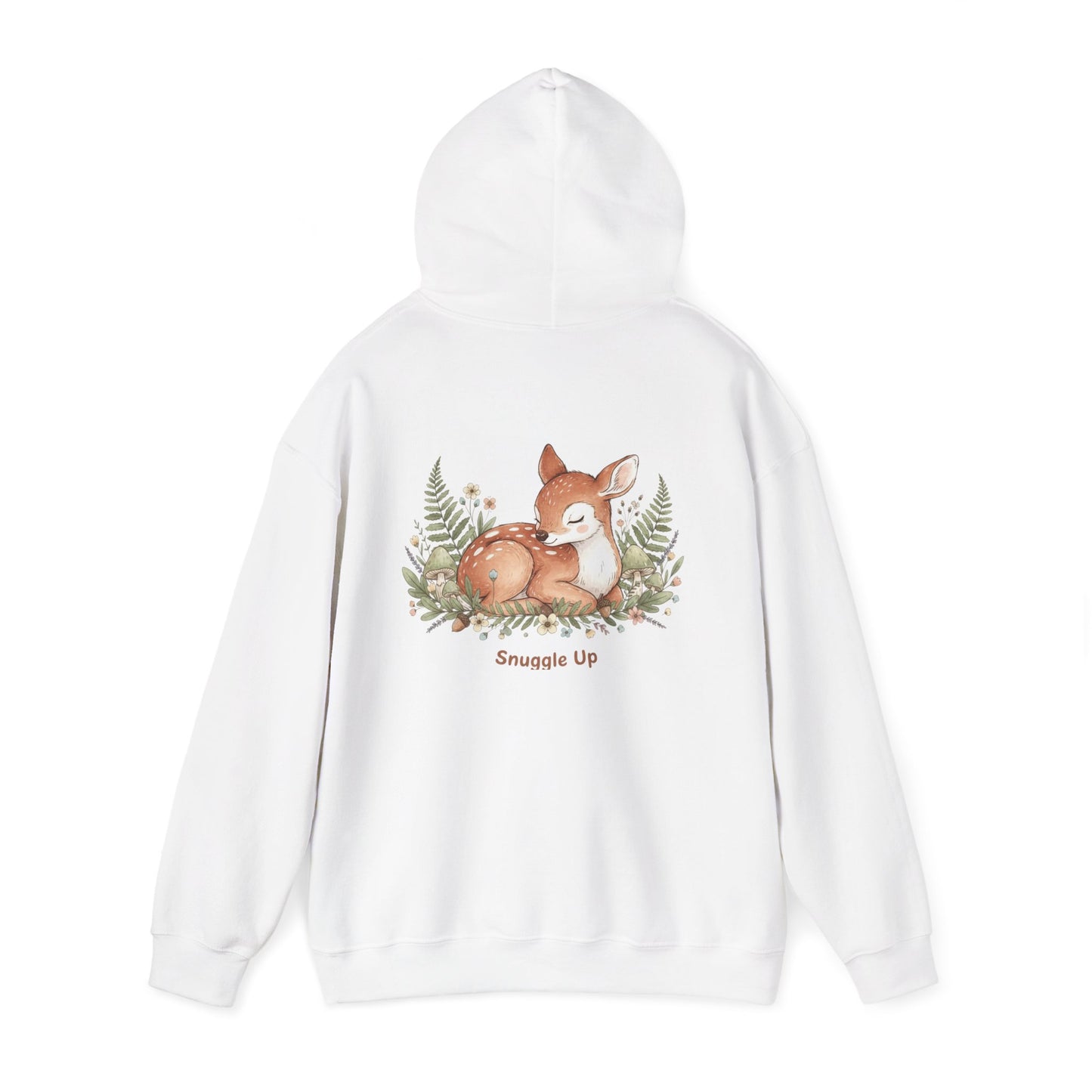 Cozy Fox Illustration Hoodie | cute animal illustration, winter forest art