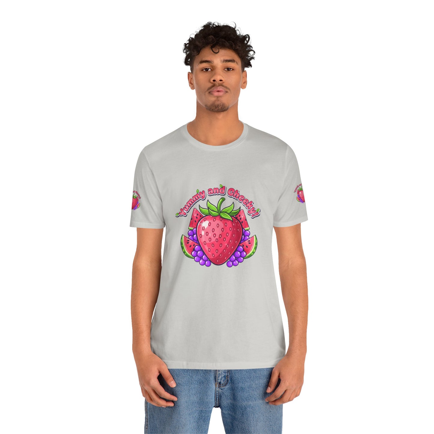 Fruit Lover T‑Shirt — "Strawberry and Grape" Cute Fruit Graphic Tee