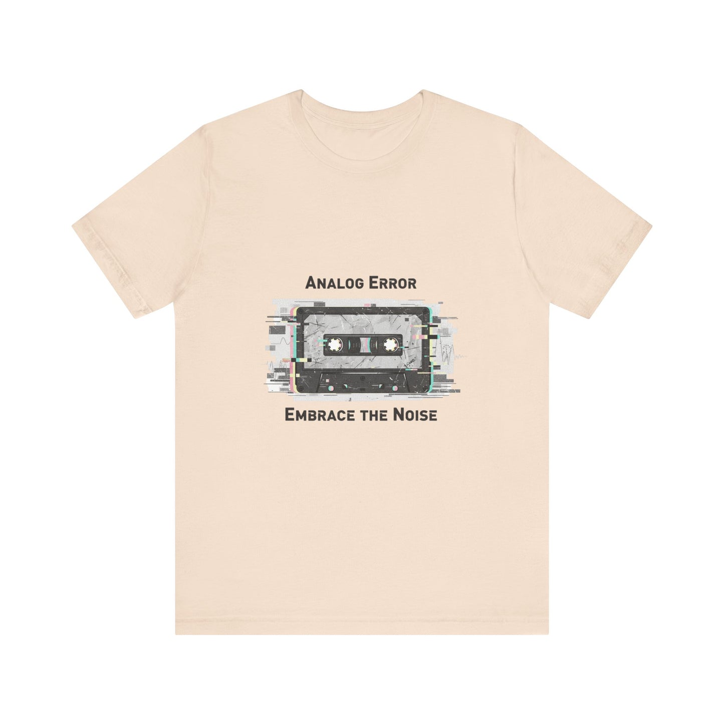 Analog Error Cassette Glitch Art Tee | retro tech nostalgic, scanline static