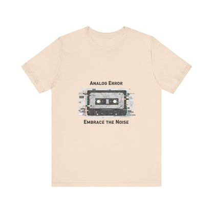 Analog Error Cassette Glitch Art Tee | retro tech nostalgic, scanline static