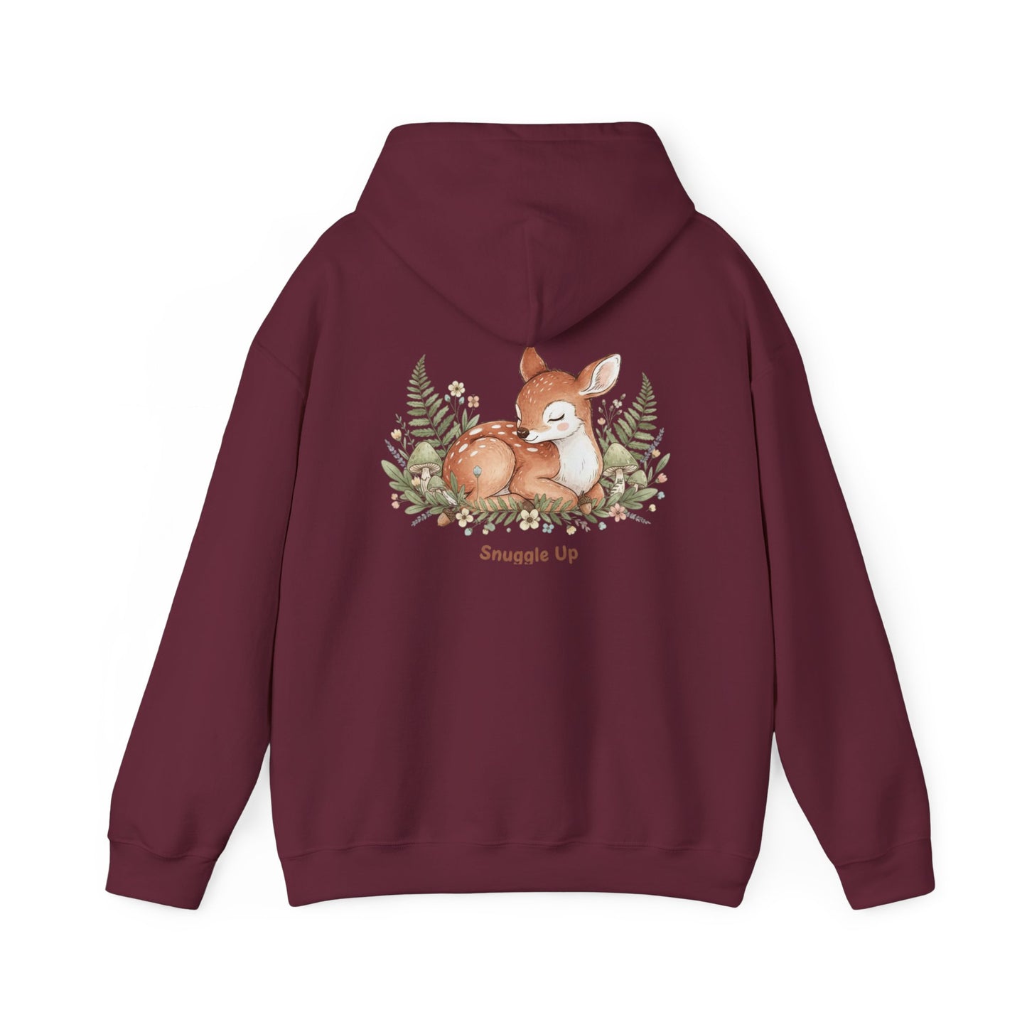 Cozy Fox Illustration Hoodie | cute animal illustration, winter forest art