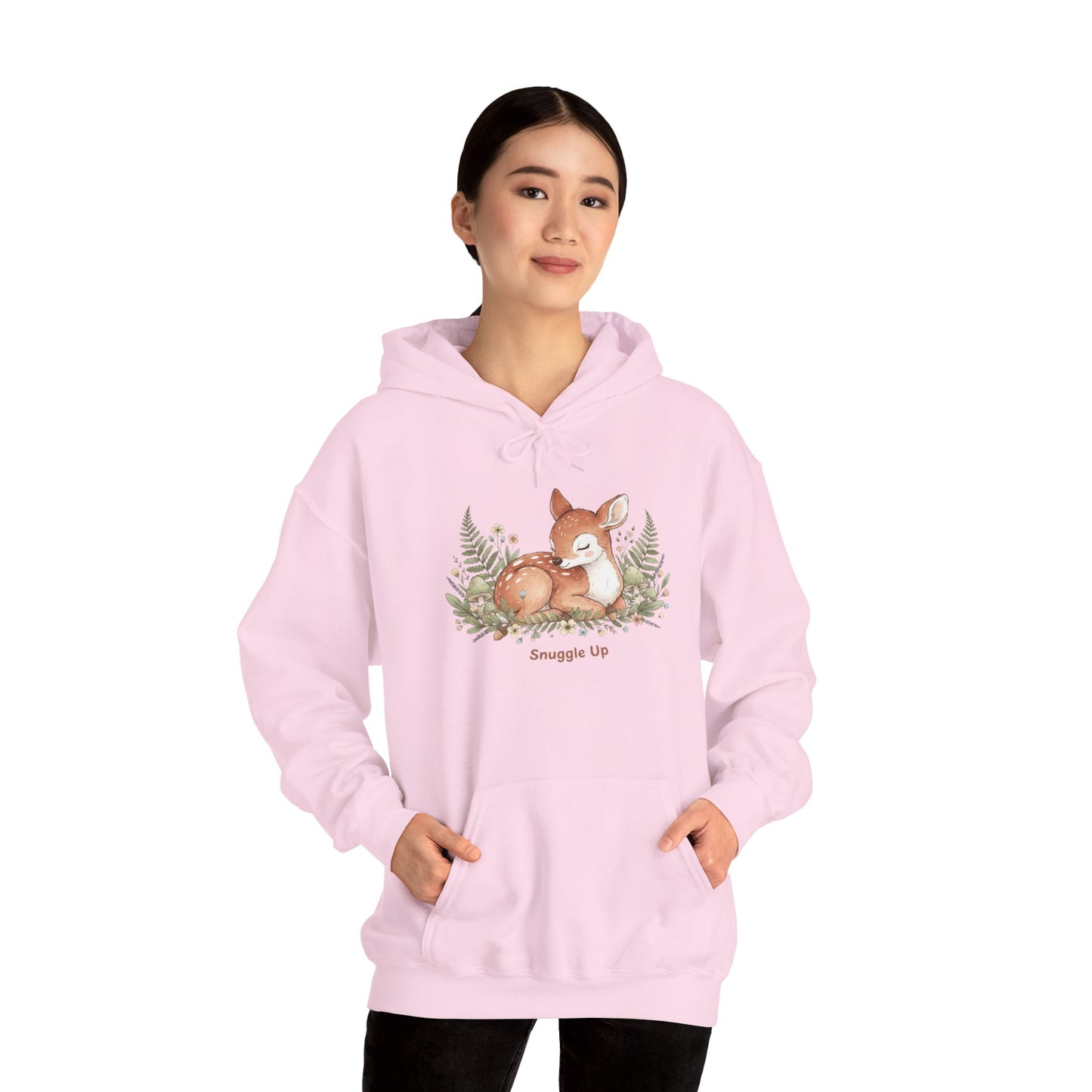 Cozy Fox Illustration Hoodie | cute animal illustration, winter forest art