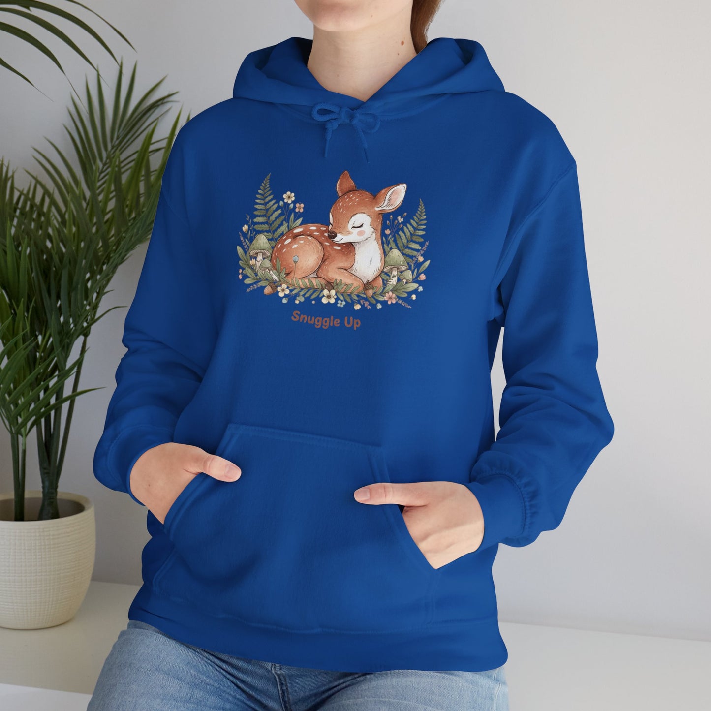 Cozy Fox Illustration Hoodie | cute animal illustration, winter forest art