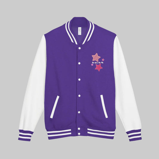 Cute Pink Star Letterman Jacket – New Year New Me