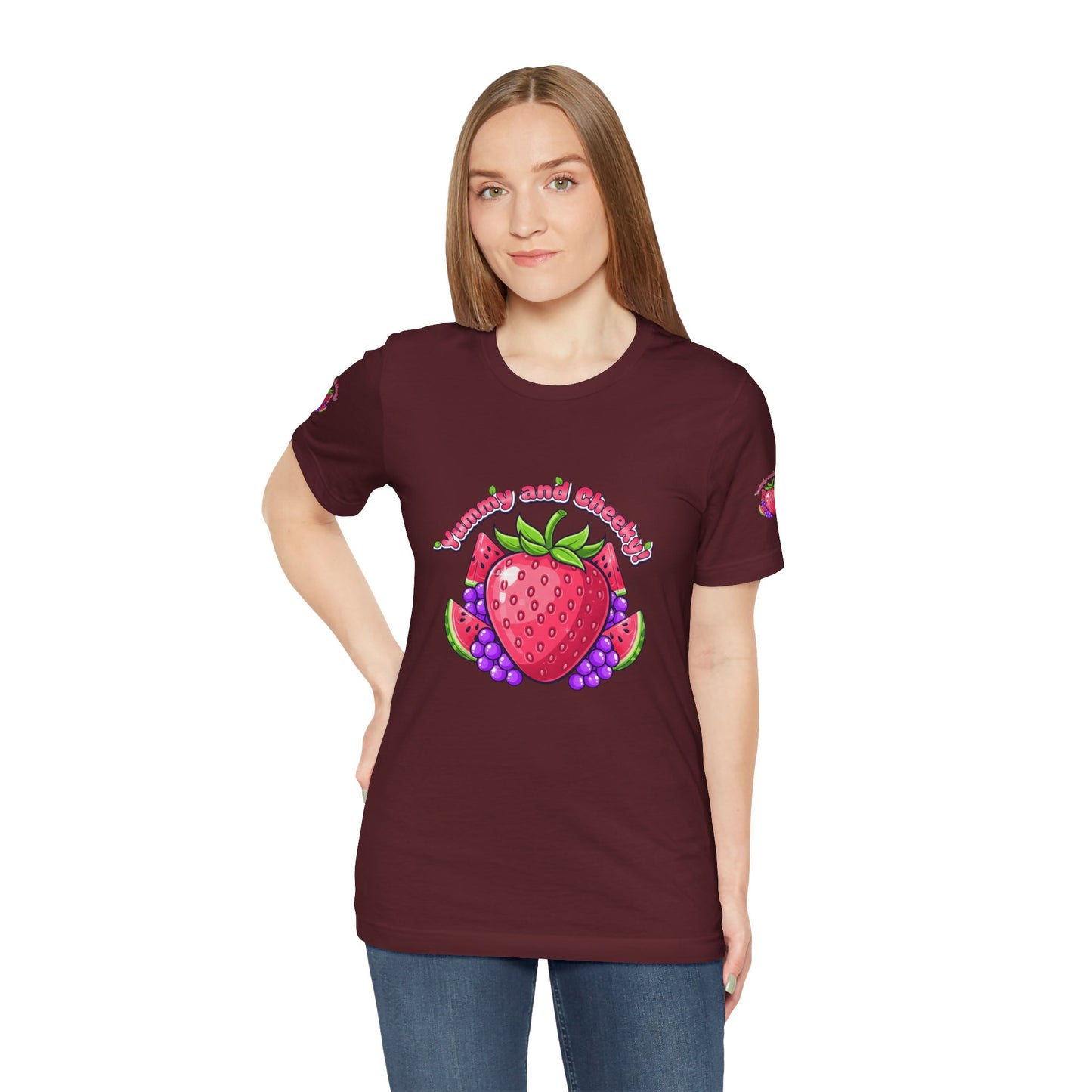 Fruit Lover T‑Shirt — "Strawberry and Grape" Cute Fruit Graphic Tee