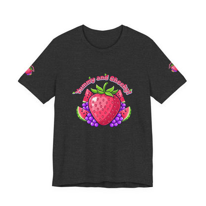 Fruit Lover T‑Shirt — "Strawberry and Grape" Cute Fruit Graphic Tee