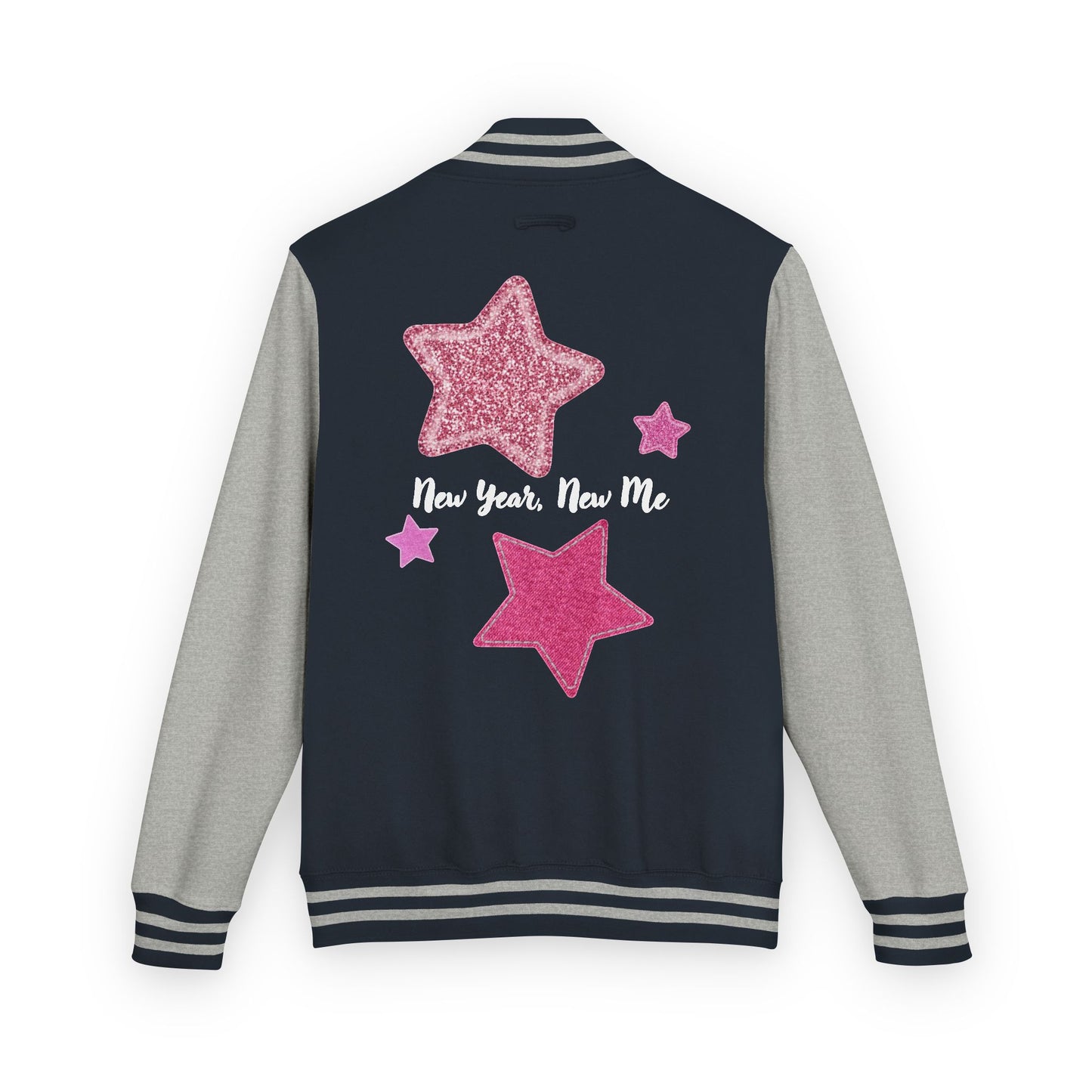 Cute Pink Star Letterman Jacket – New Year New Me