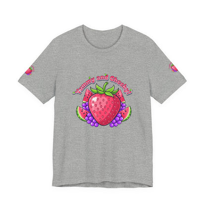 Fruit Lover T‑Shirt — "Strawberry and Grape" Cute Fruit Graphic Tee