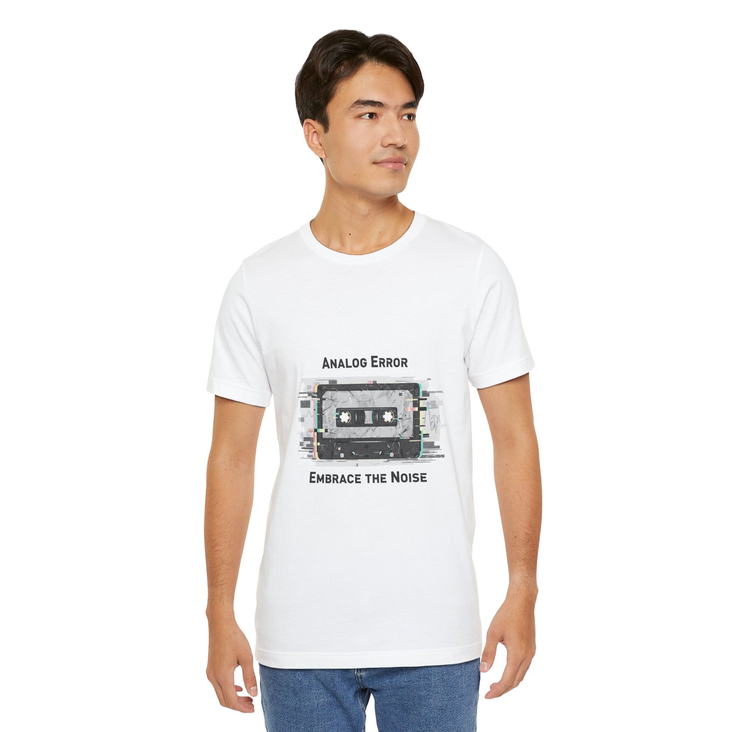 Analog Error Cassette Glitch Art Tee | retro tech nostalgic, scanline static
