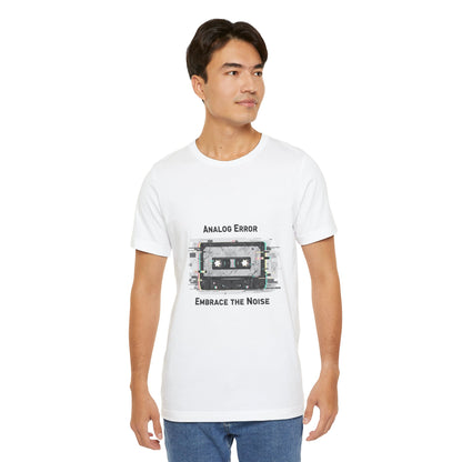 Analog Error Cassette Glitch Art Tee | retro tech nostalgic, scanline static