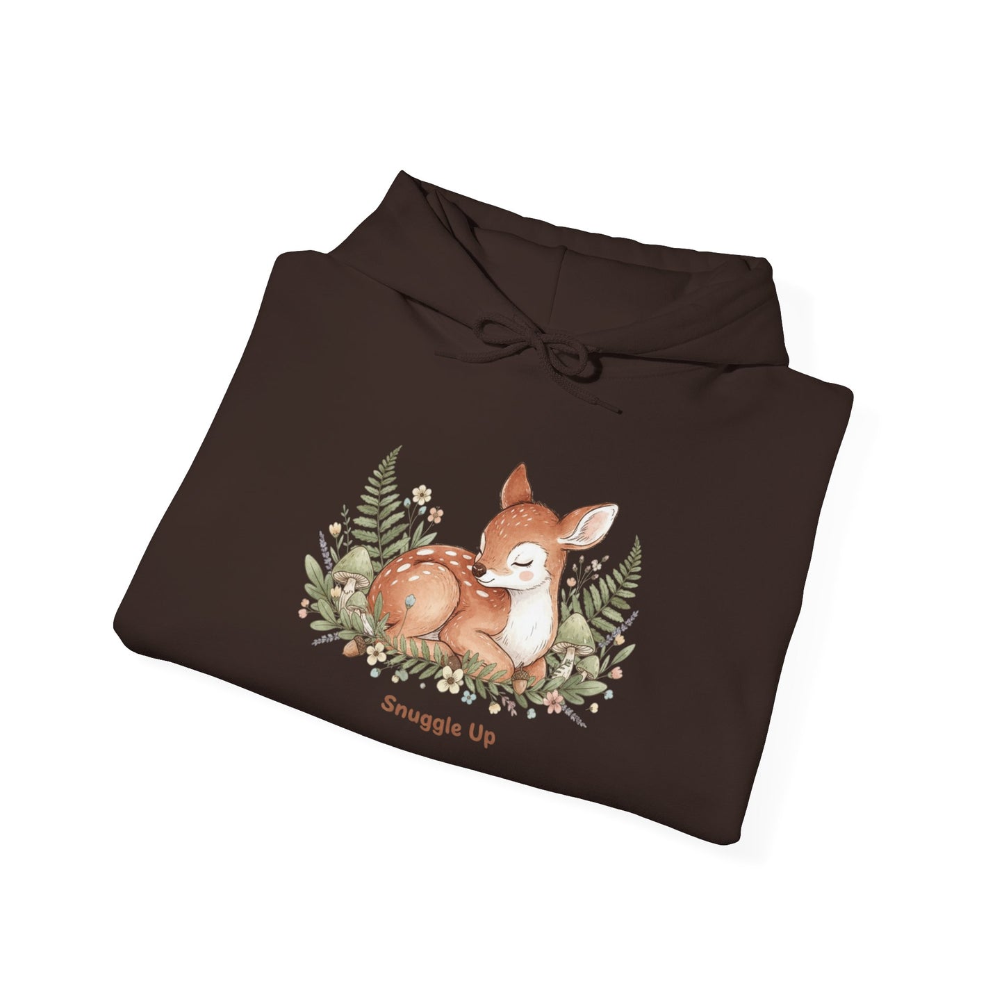 Cozy Fox Illustration Hoodie | cute animal illustration, winter forest art