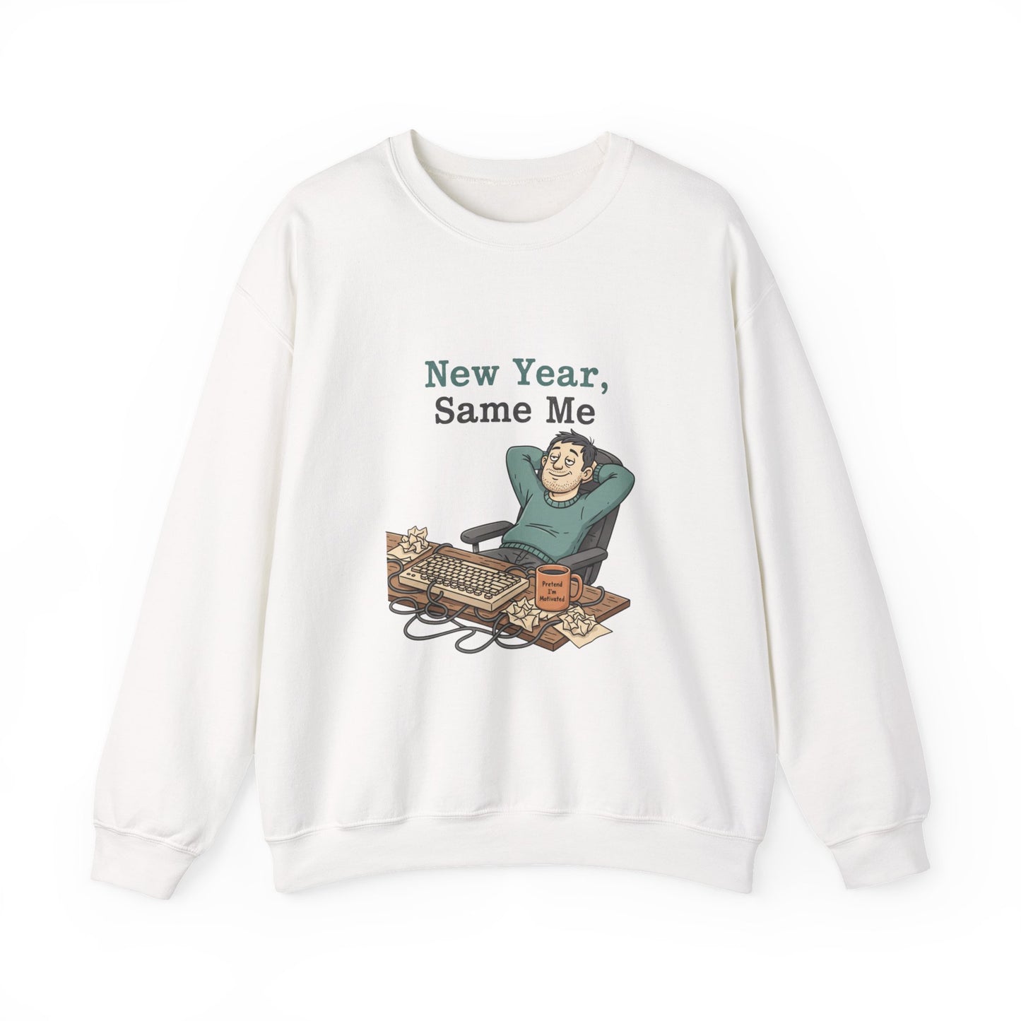 New Year, Same Me Sweatshirt | resolution joke shirt, January burnout meme