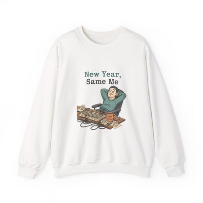 New Year, Same Me Sweatshirt | resolution joke shirt, January burnout meme