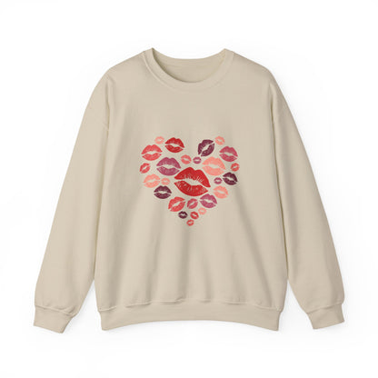 Kisses Crewneck Sweatshirt — Cozy Valentine's Day Pullover