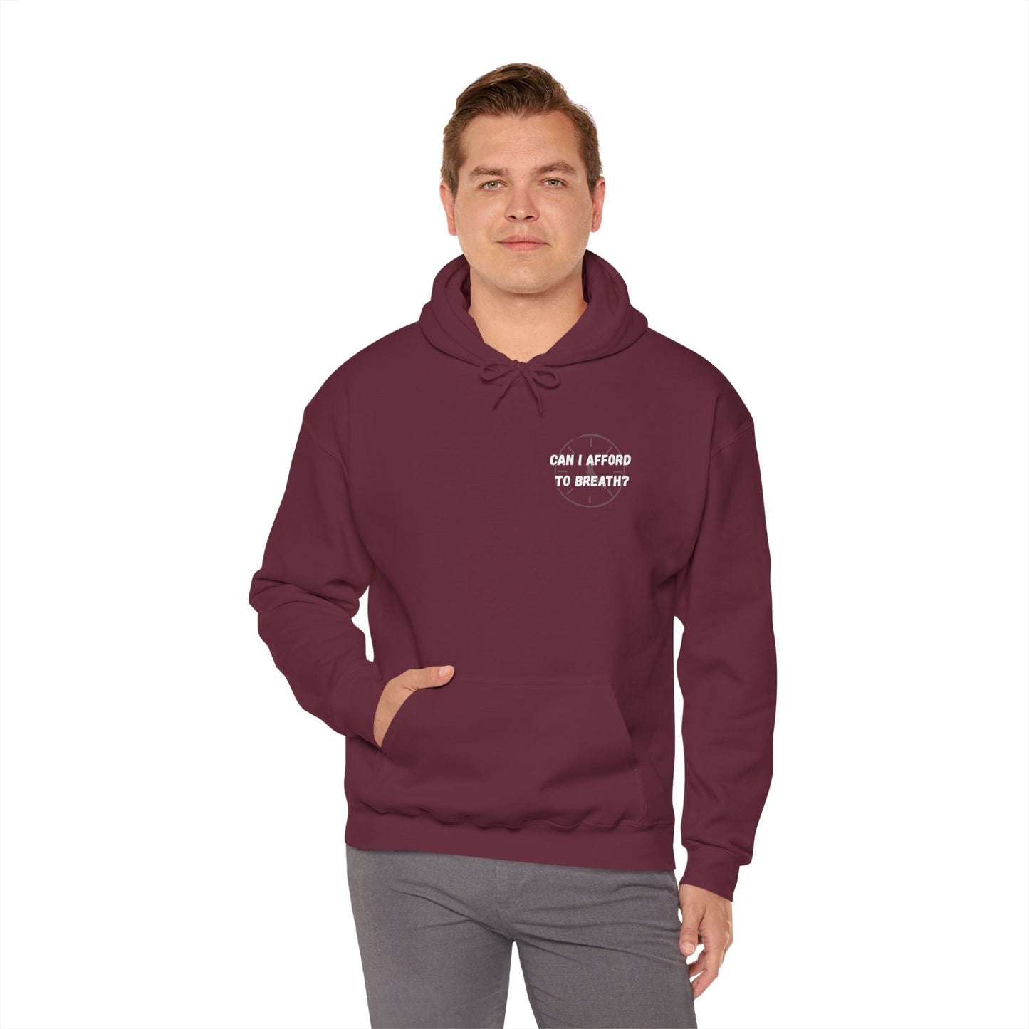 Can I Afford to Breath? Hoodie – Graphic Statement Pullover