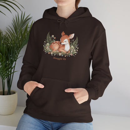 Cozy Fox Illustration Hoodie | cute animal illustration, winter forest art