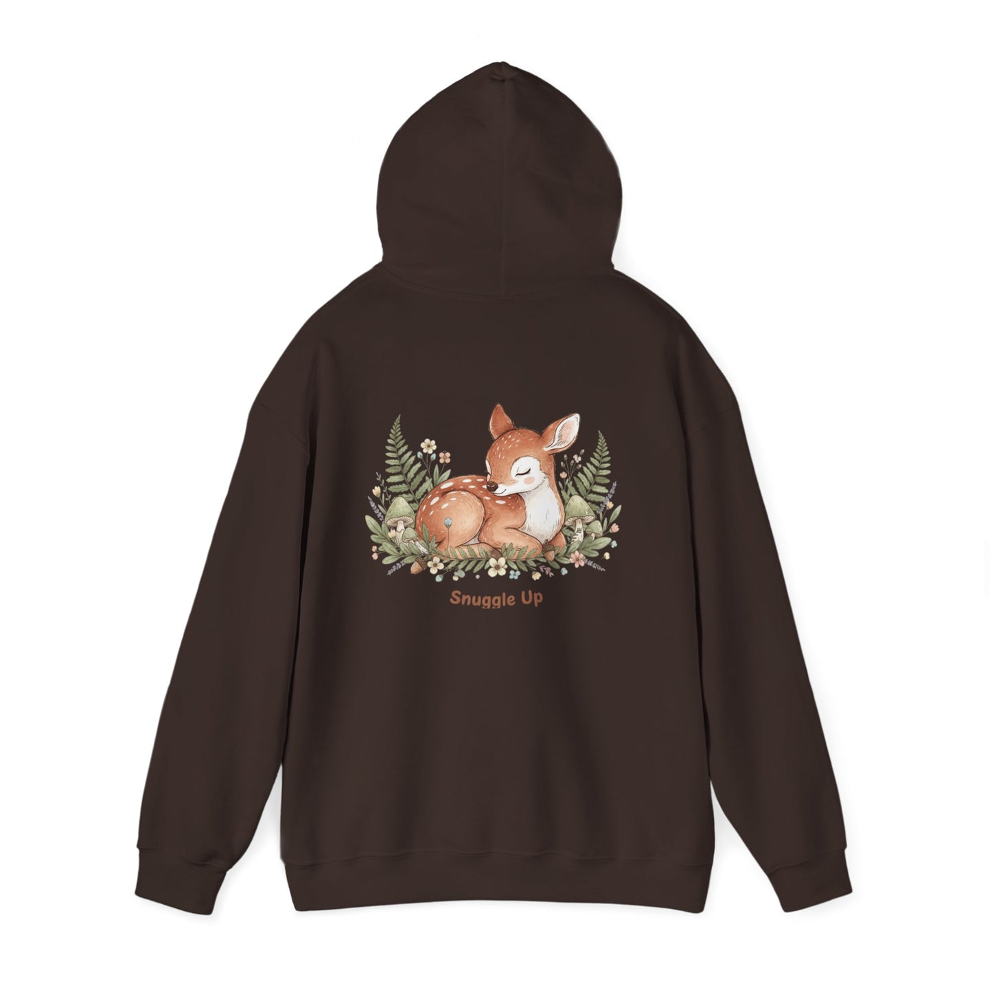 Cozy Fox Illustration Hoodie | cute animal illustration, winter forest art
