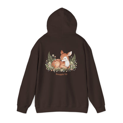 Cozy Fox Illustration Hoodie | cute animal illustration, winter forest art