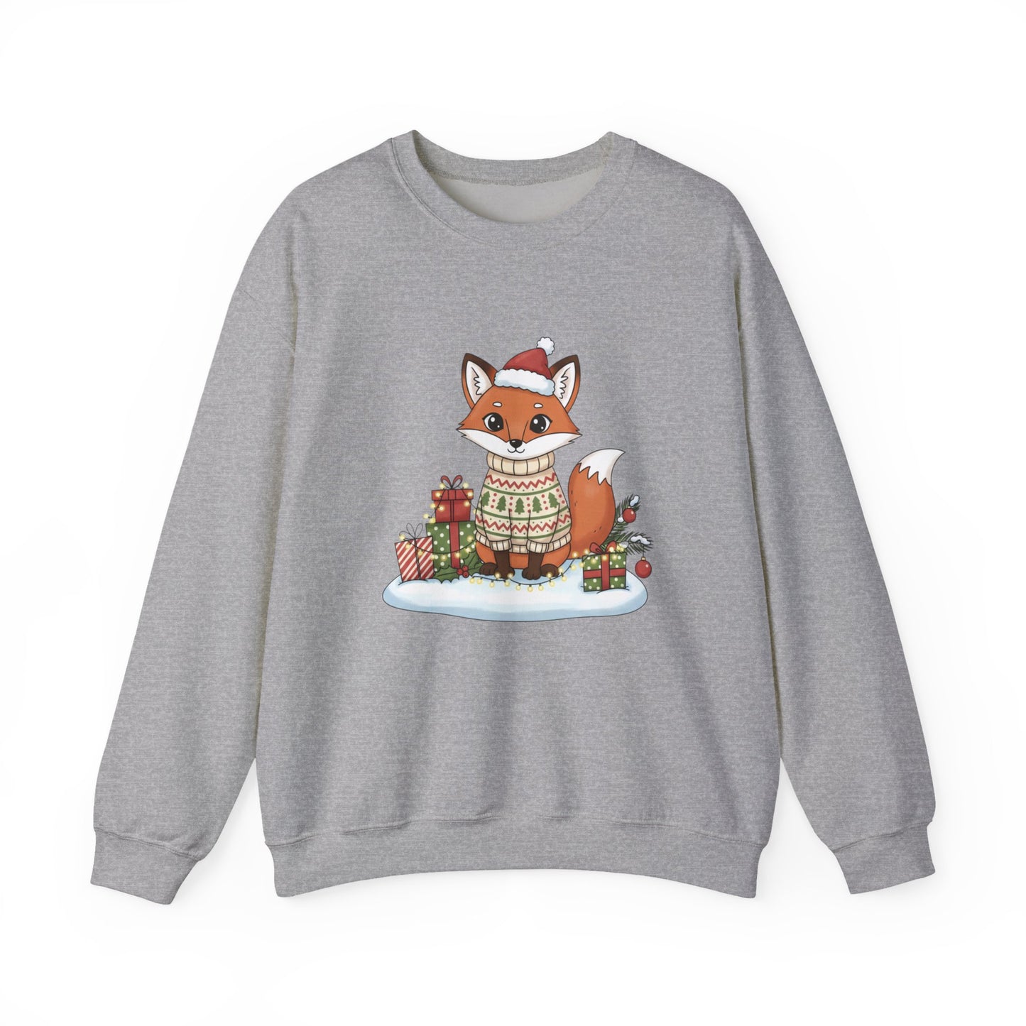 Cute Fox Crewneck Sweatshirt | Y2K Fruit Art, Candycore Gloss