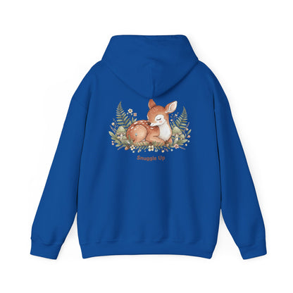 Cozy Fox Illustration Hoodie | cute animal illustration, winter forest art