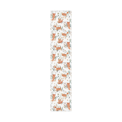 Botanical Fox Gift Wrap Paper – Woodland Animal Wrapping Sheets for Baby Showers, Birthdays & Eco-Friendly Presents