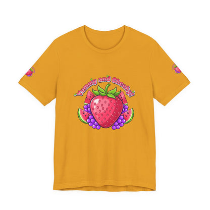 Fruit Lover T‑Shirt — "Strawberry and Grape" Cute Fruit Graphic Tee