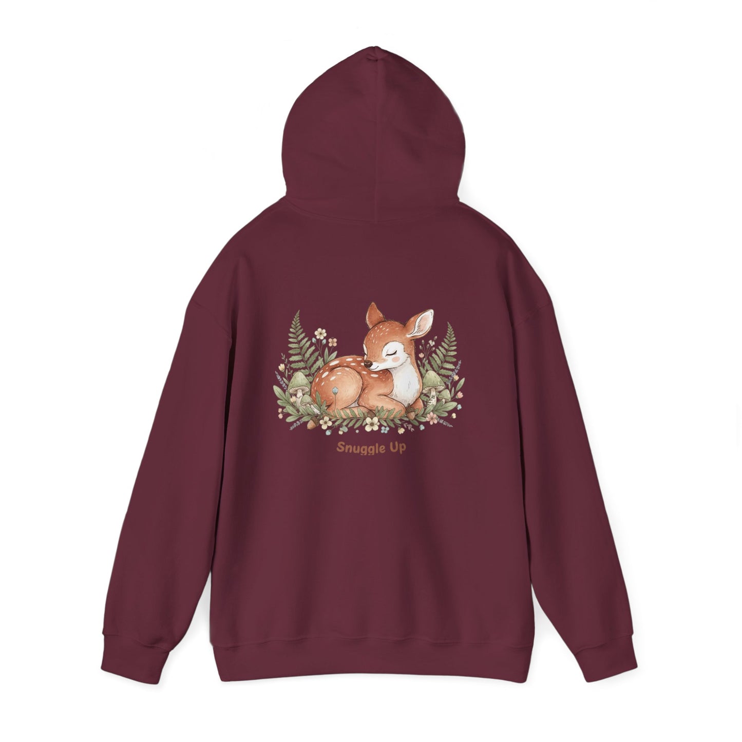 Cozy Fox Illustration Hoodie | cute animal illustration, winter forest art