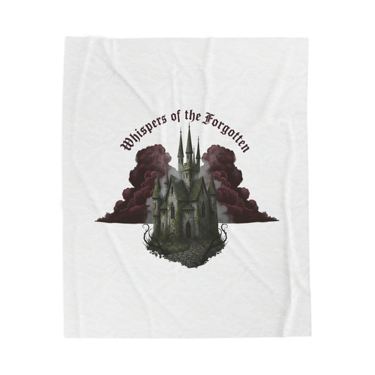 Whispers of the Forgotten Castle Plush Blanket | Castlecore, Dark Academia