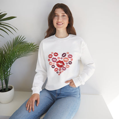 Kisses Crewneck Sweatshirt — Cozy Valentine's Day Pullover