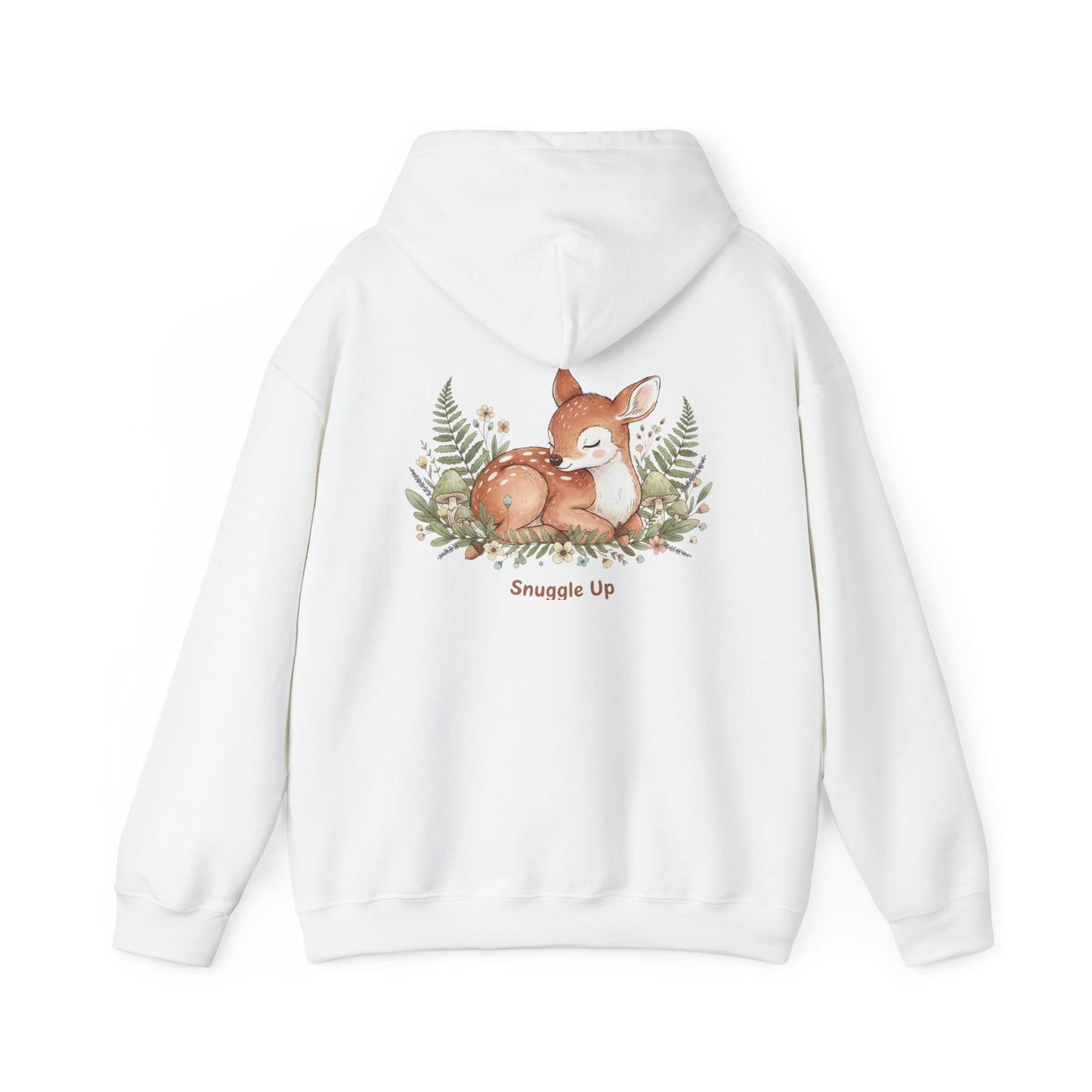 Cozy Fox Illustration Hoodie | cute animal illustration, winter forest art