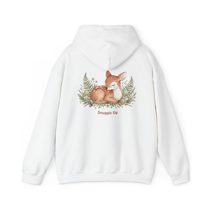 Cozy Fox Illustration Hoodie | cute animal illustration, winter forest art