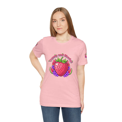 Fruit Lover T‑Shirt — "Strawberry and Grape" Cute Fruit Graphic Tee