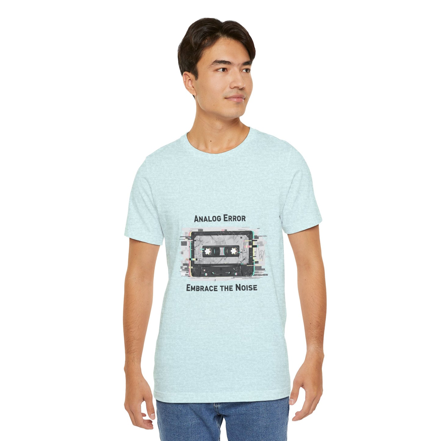 Analog Error Cassette Glitch Art Tee | retro tech nostalgic, scanline static