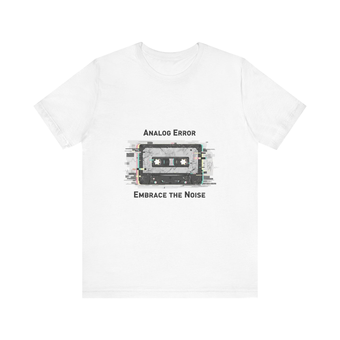Analog Error Cassette Glitch Art Tee | retro tech nostalgic, scanline static