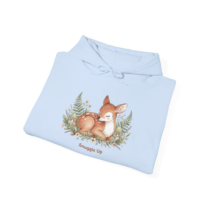 Cozy Fox Illustration Hoodie | cute animal illustration, winter forest art