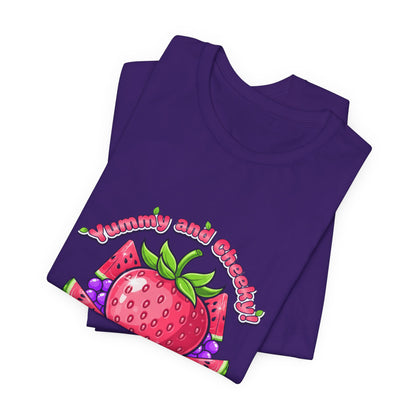Fruit Lover T‑Shirt — "Strawberry and Grape" Cute Fruit Graphic Tee