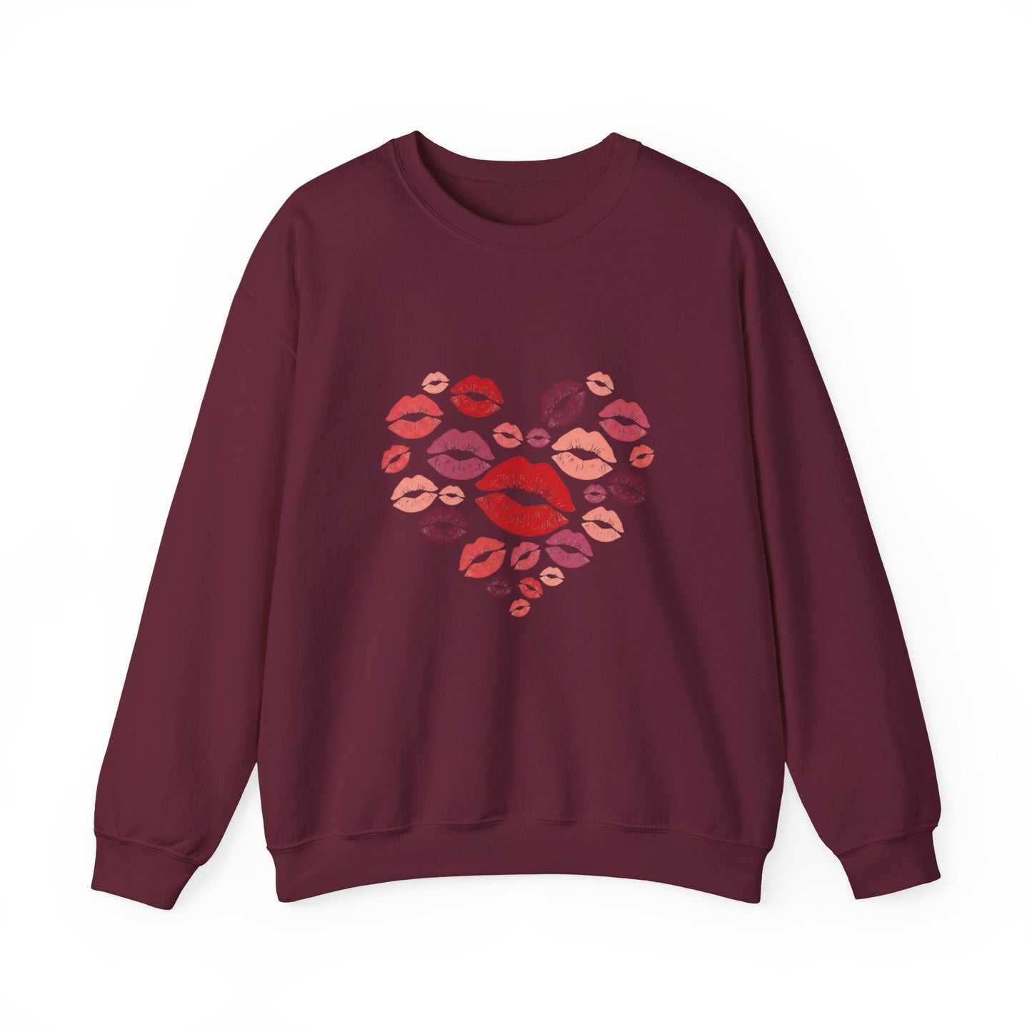Kisses Crewneck Sweatshirt — Cozy Valentine's Day Pullover