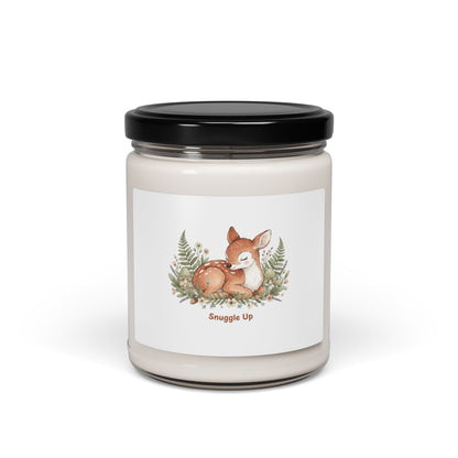Cozy Winter Fox Illustration Candle, cute animal illustration | cozy critter art
