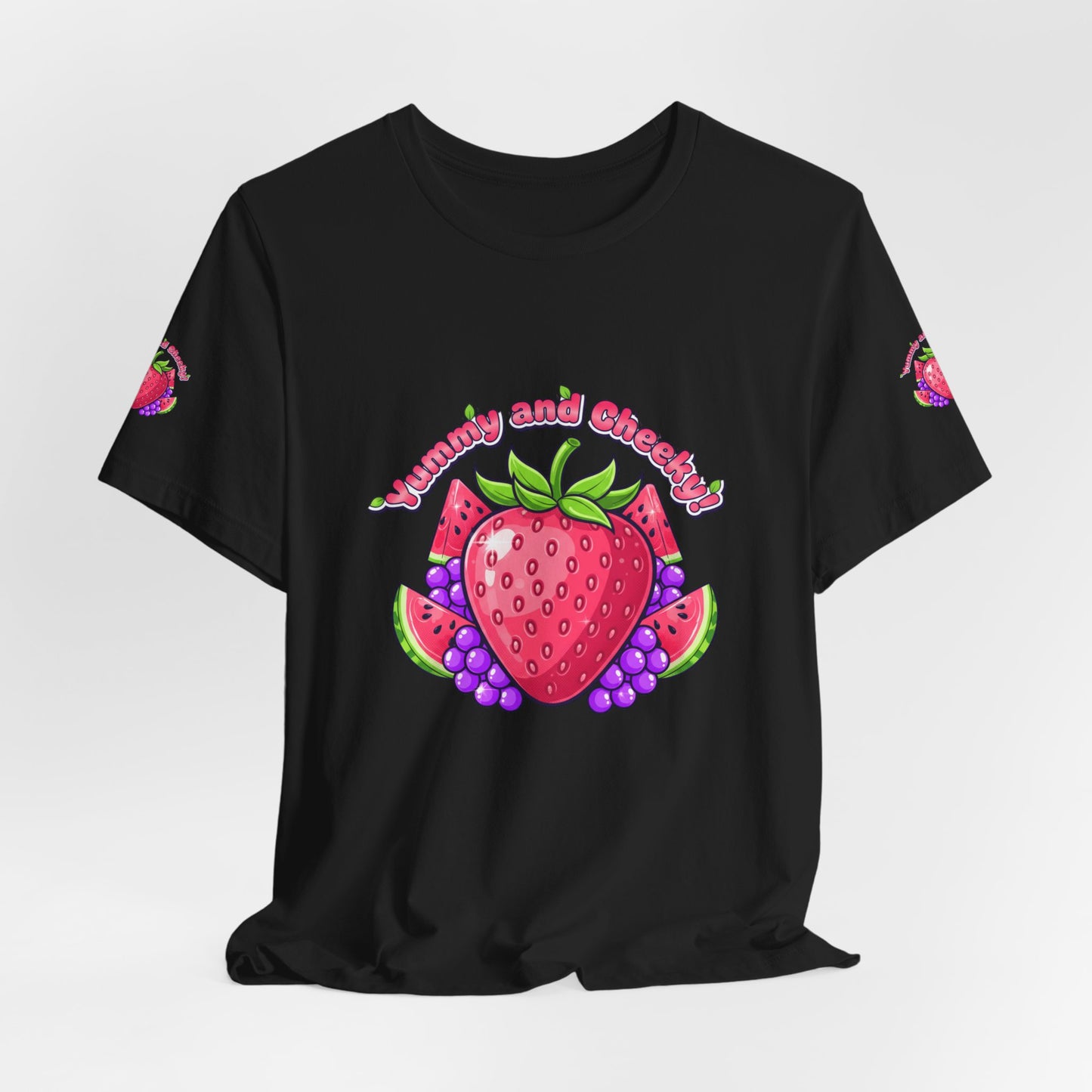 Fruit Lover T‑Shirt — "Strawberry and Grape" Cute Fruit Graphic Tee