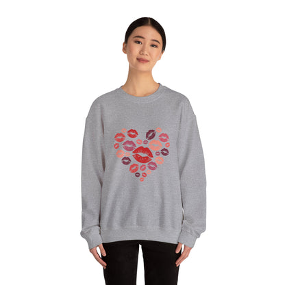 Kisses Crewneck Sweatshirt — Cozy Valentine's Day Pullover