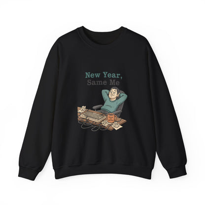 New Year, Same Me Sweatshirt | resolution joke shirt, January burnout meme