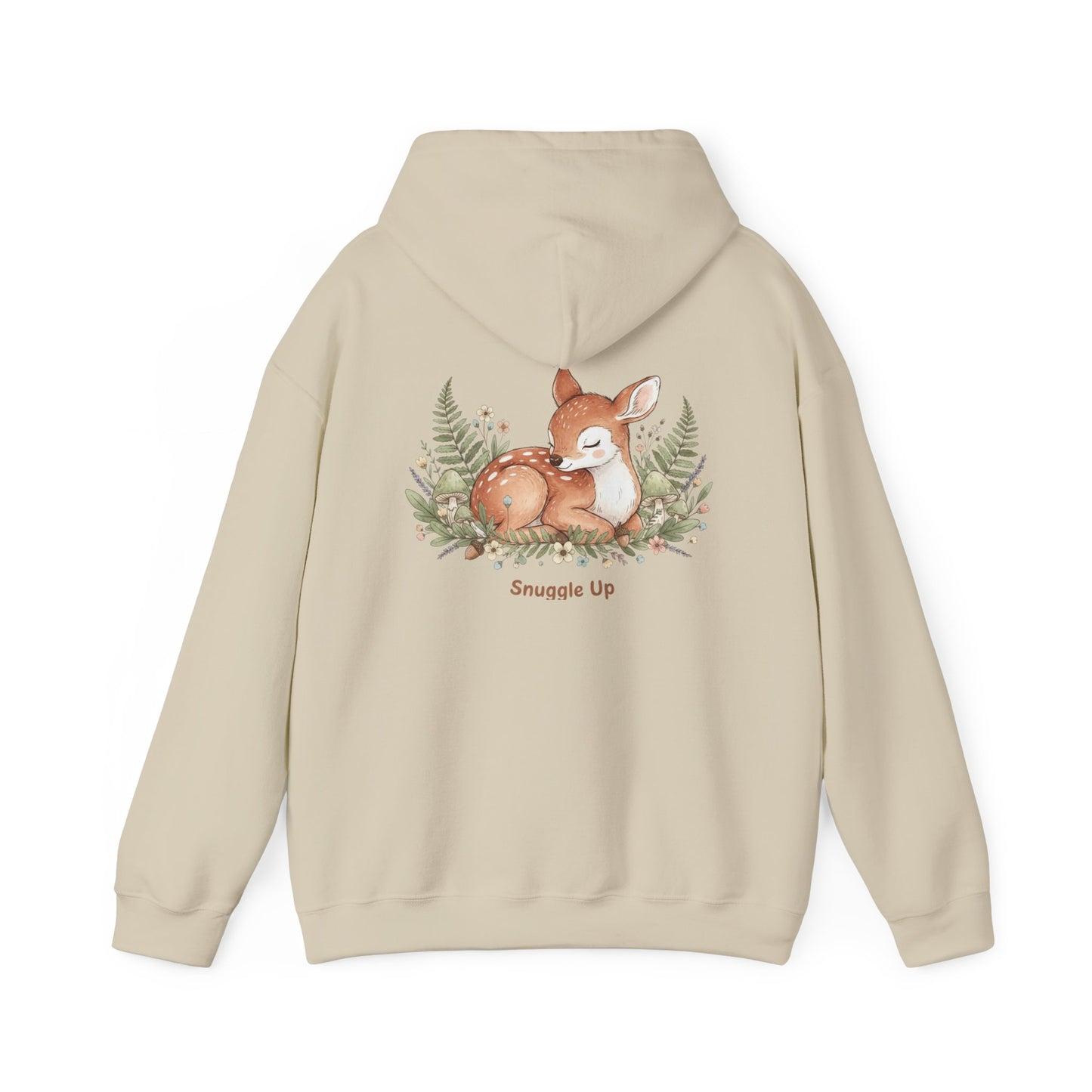 Cozy Fox Illustration Hoodie | cute animal illustration, winter forest art