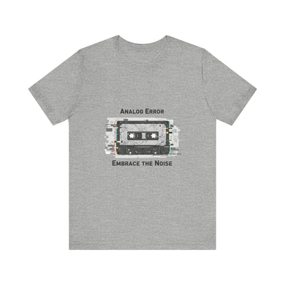 Analog Error Cassette Glitch Art Tee | retro tech nostalgic, scanline static