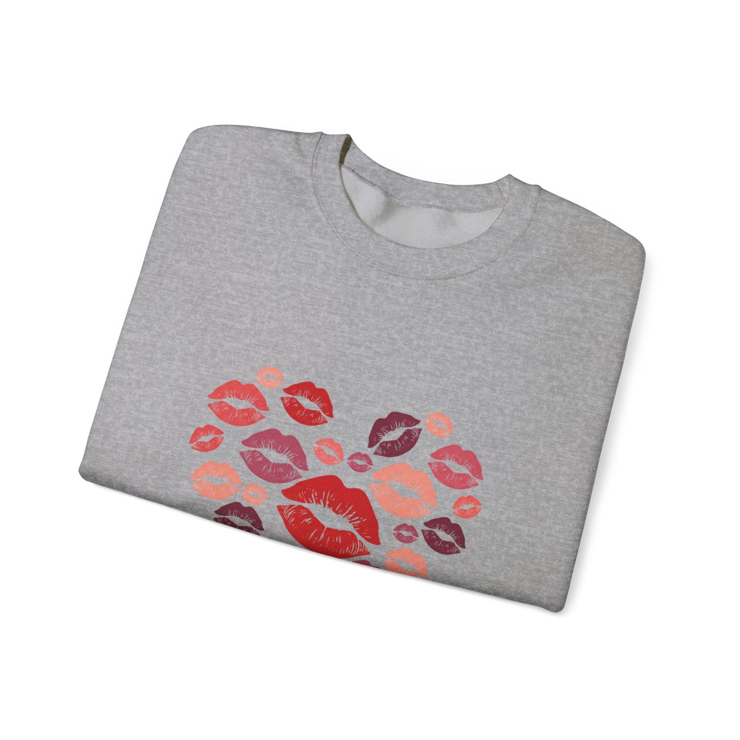 Kisses Crewneck Sweatshirt — Cozy Valentine's Day Pullover